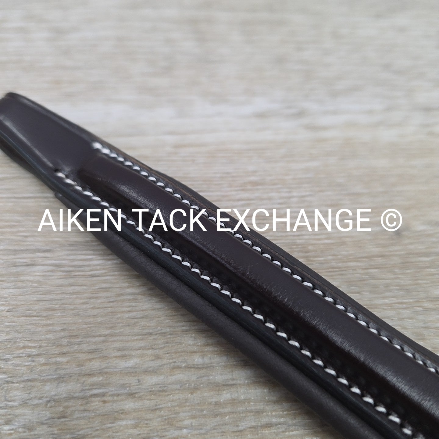 ExionPro Padded Fancy Stitched Raised Browband, Brown, 15"