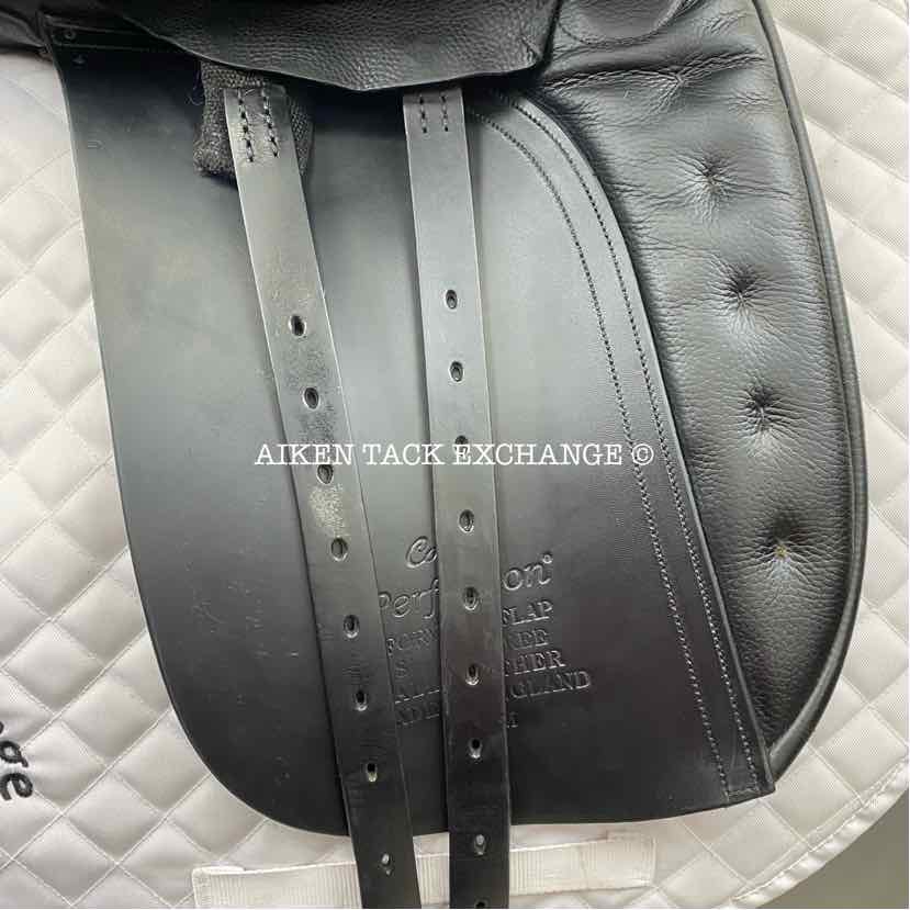 2009 County Perfection Dressage Saddle, 17" Seat, Forward Flap, Medium Tree, Wool Flocked Panels