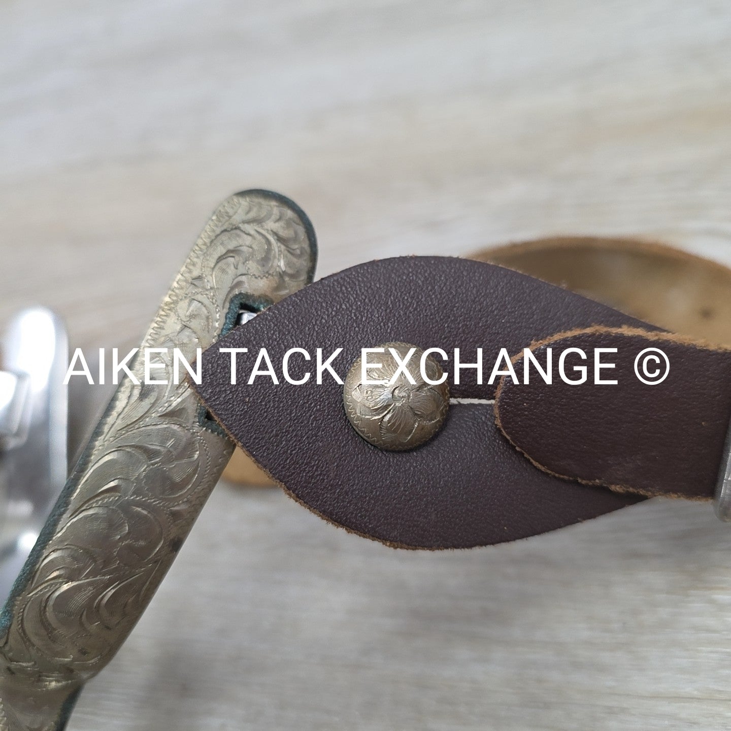 Engraved Western Spurs with Straps