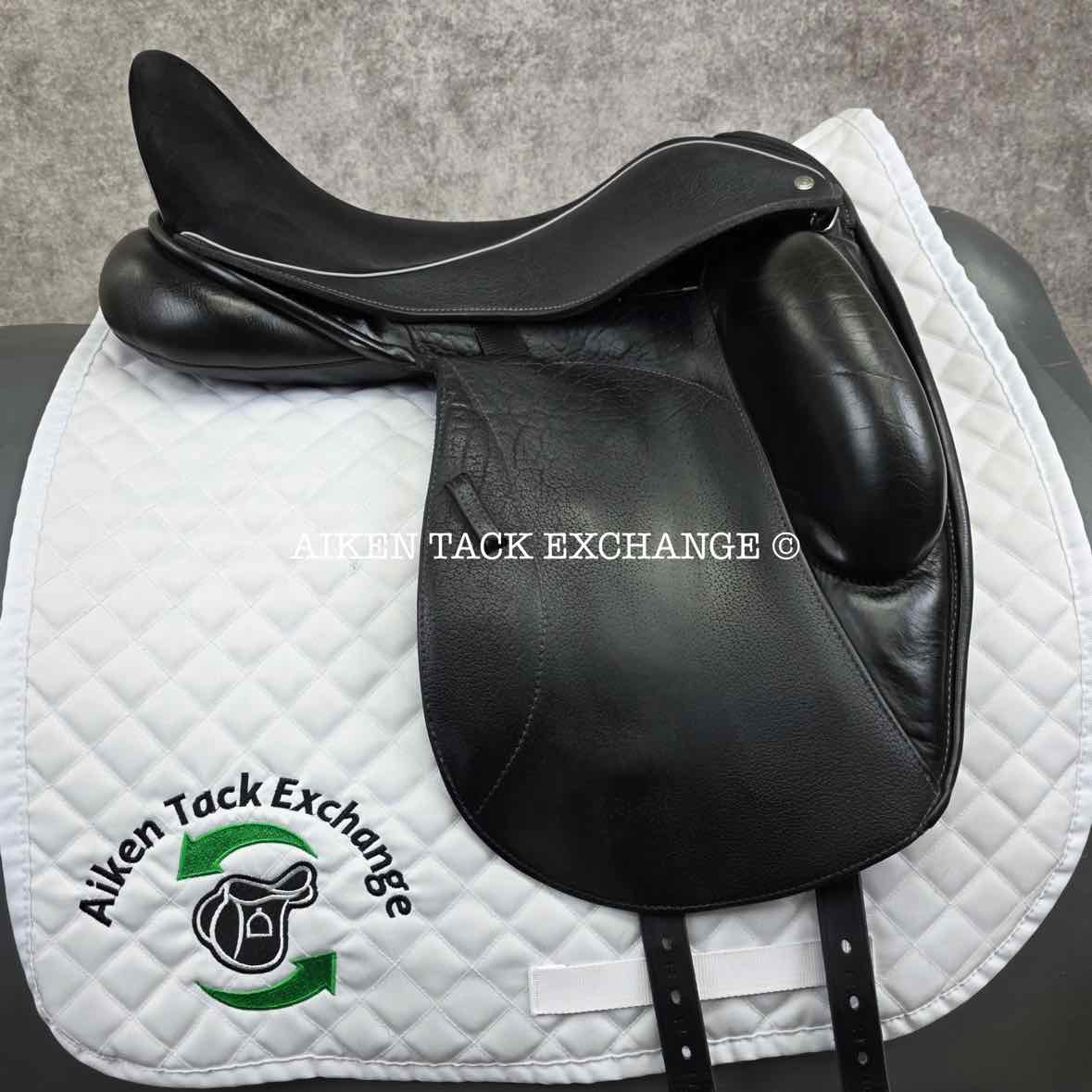 2013 Custom Saddlery Icon Coda Monoflap Dressage Saddle, 18" Seat, Adjustable Tree, Wool Flocked Panels