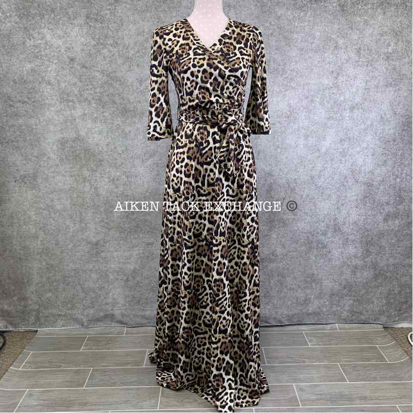Venus Multi Surplice Cheetah Print Maxi Dress, Women's XSmall Aiken Tack Exchange Venus Multi Surplice Cheetah Print Maxi Dress, Women's XSmall Aiken Tack Exchange