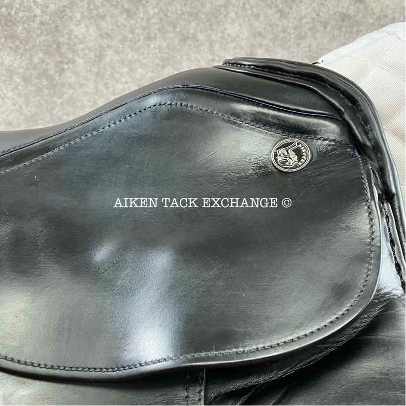 2002 Kieffer Lusitano Kur Dressage Saddle, 17" Seat, Medium Wide Tree, Wool Flocked Panels