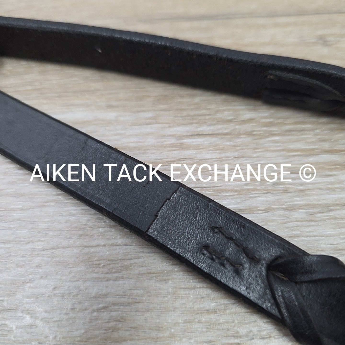 Flat Laced Reins, Black, 54"