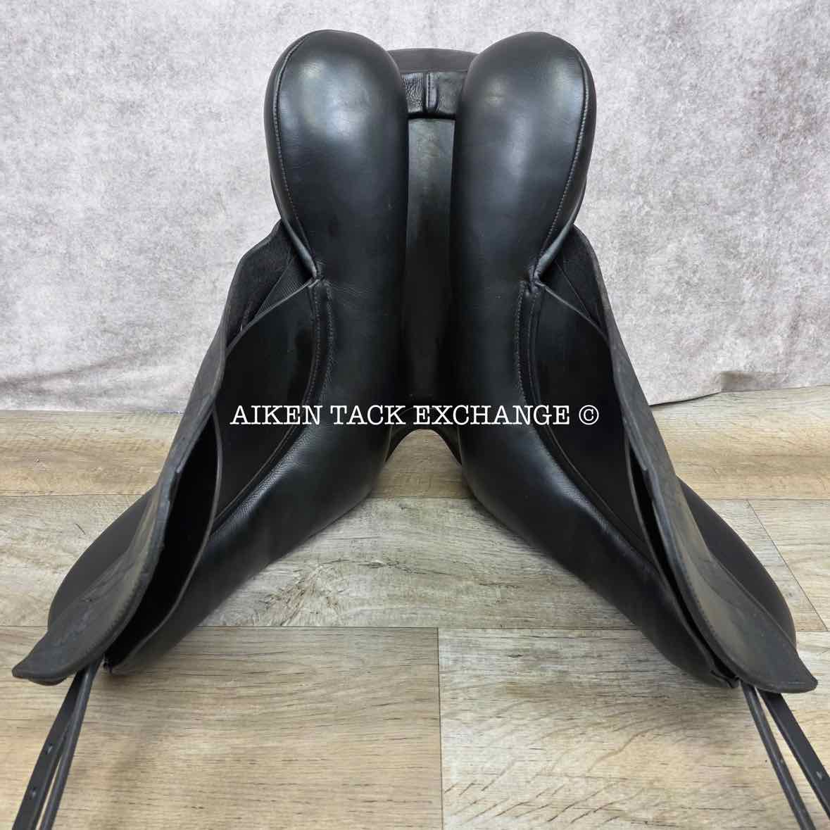 2011 Custom Saddlery Wolfgang Solo Dressage Saddle, 17" Seat, Adjustable Tree, Wool Flocked Panels