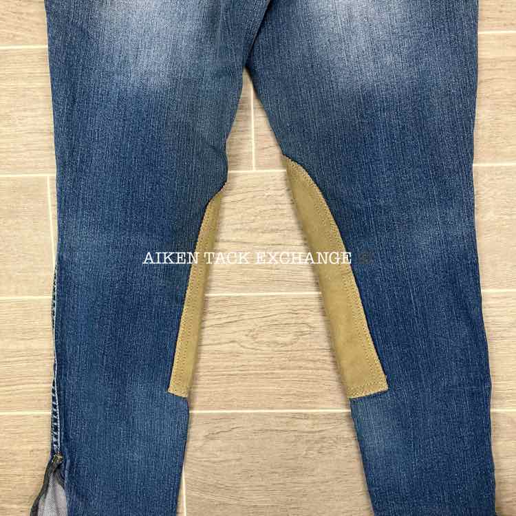 Goode Rider Knee Patch Denim Breeches, Size 30 L