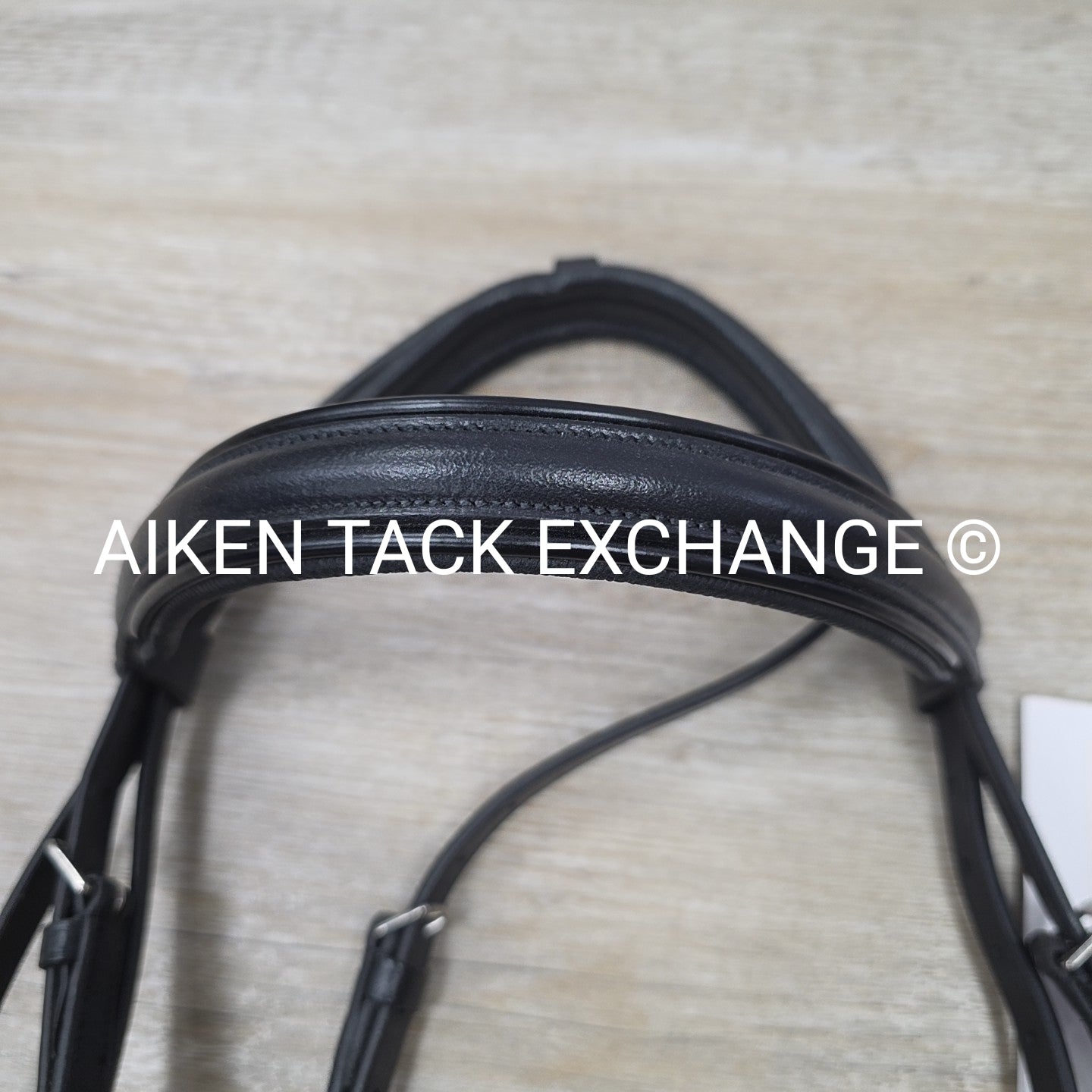 Dover Saddlery Flash Dressage Bridle with Rubber Web Reins, Black, Size Full