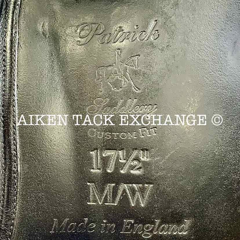 **SOLD** Patrick Saddlery Dressage Saddle, 17.5" Seat, Medium Wide Tree, Wool Flocked Panels