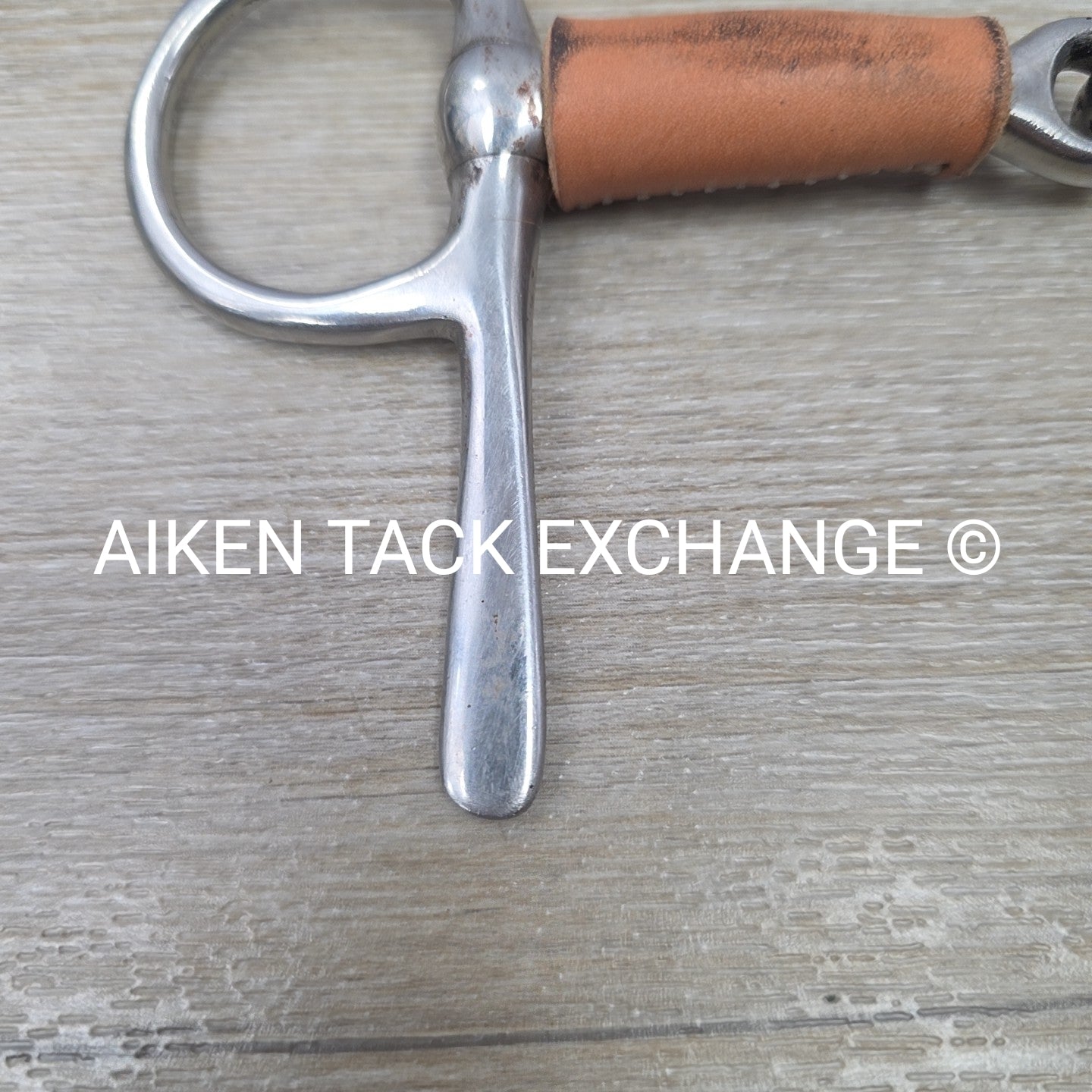 Half Cheek Leather Covered Single Joint Bit 5"