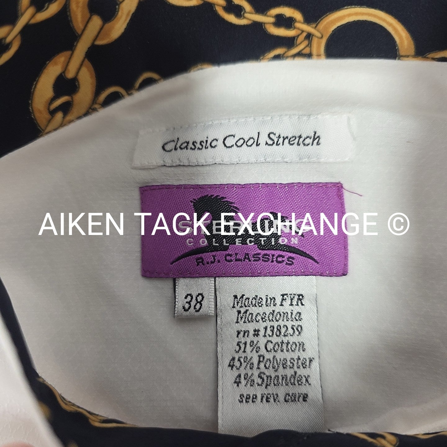 RJ Classics Sterling Collection Long Sleeve Show Shirt, Size 38