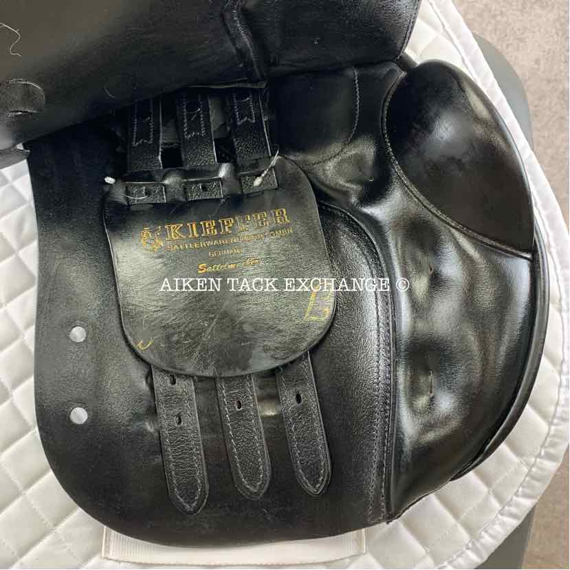 **SOLD** 2003 Kieffer Norbert Koof FL All Purpose Jump Saddle, 17" Seat, Medium Wide Tree, Wool Flocked Panels