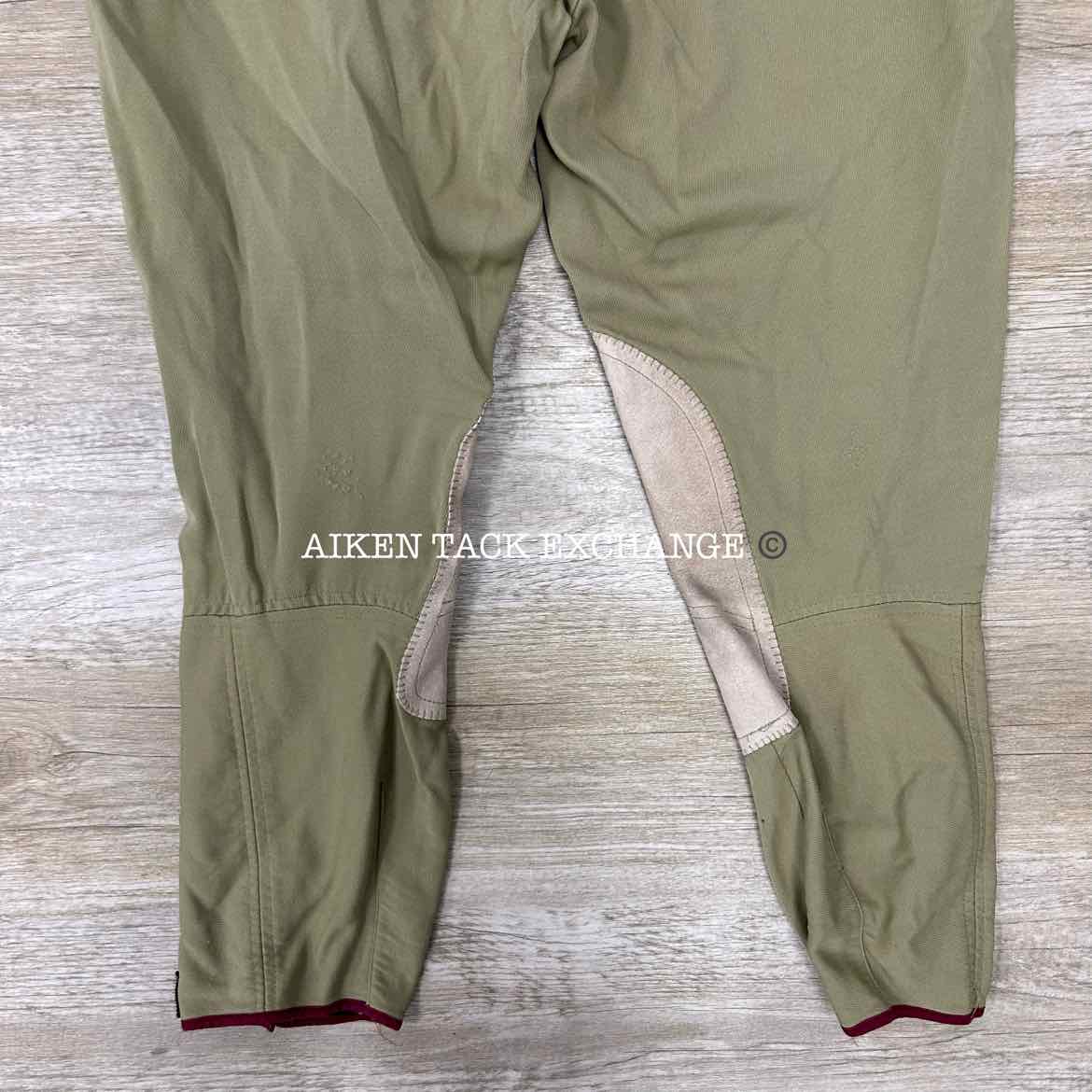 Pytchley Size Zip Knee Patch Breeches, Size 32 (has blemishes)