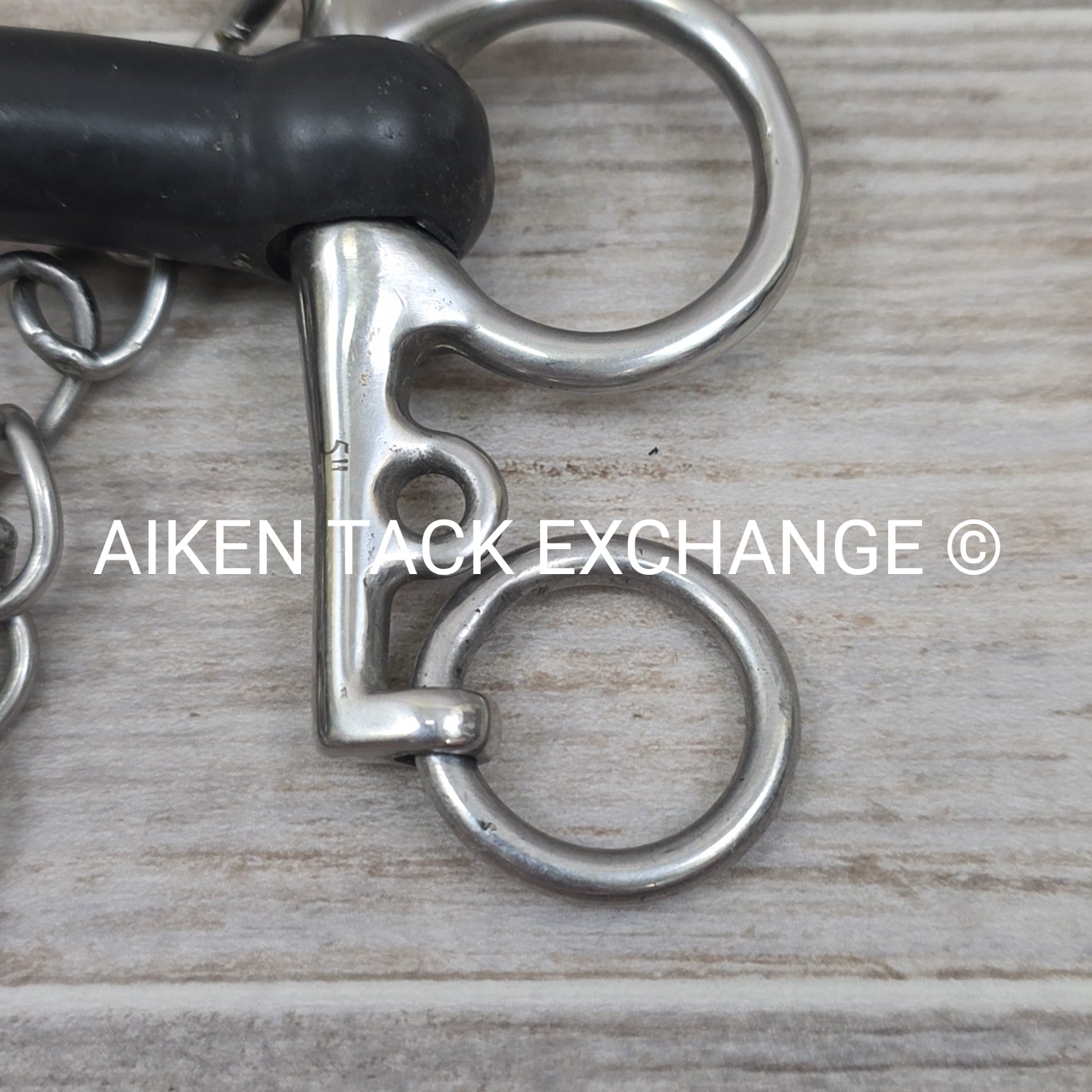 Centaur Hard Rubber Mullen Mouth Pelham Bit 5"