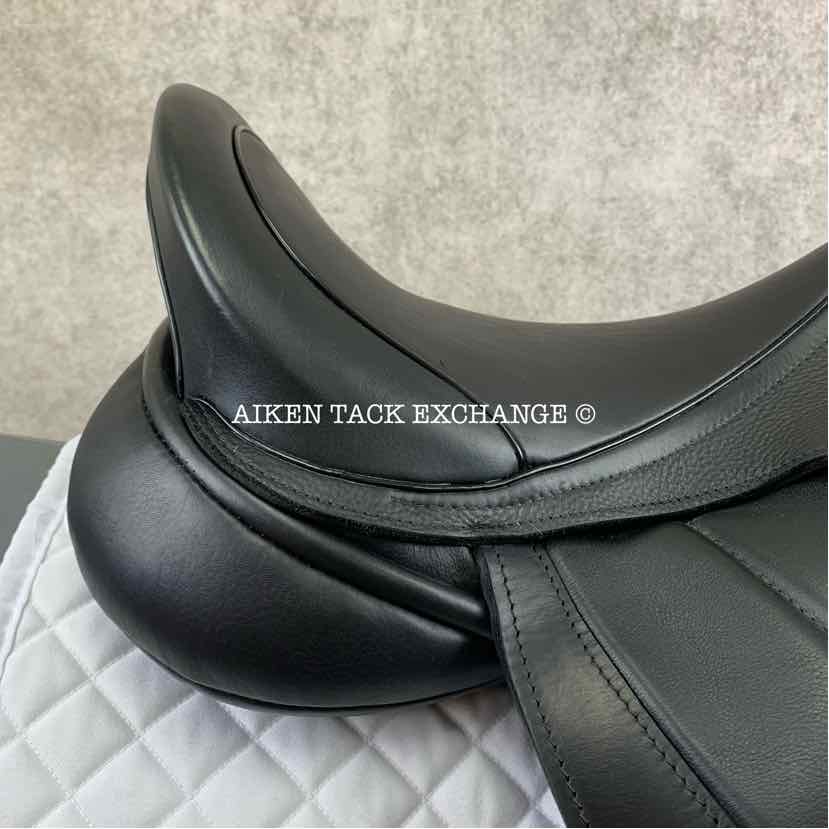 2018 Custom Saddlery Advantage Monoflap Dressage Saddle, 17.5” Seat, Adjustable Tree, Wool Flocked Panels
