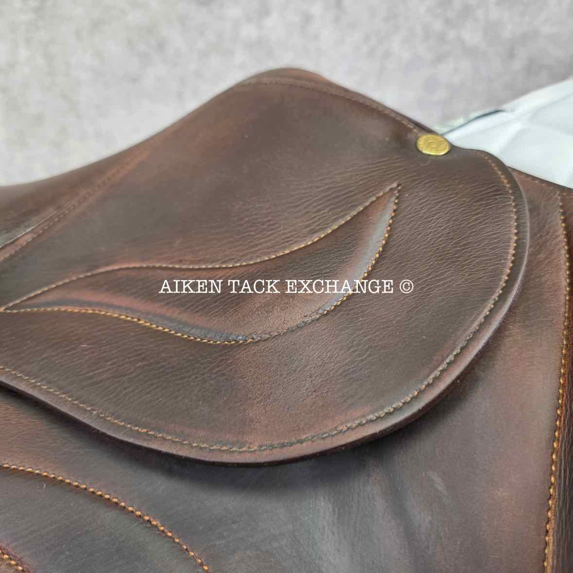 2013 Bruno Delgrange Athena Close Contact Jump Saddle, 17" Seat, 4A Flap, Medium Tree, Foam Panels, Full Calfskin Leather