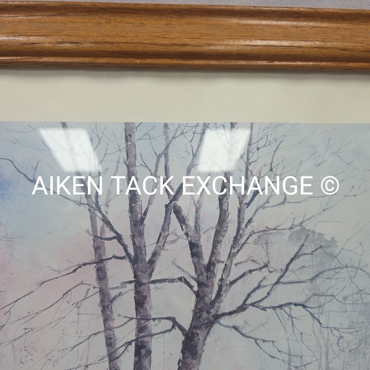 Framed and Matted Hunt Print, 23" x 19"
