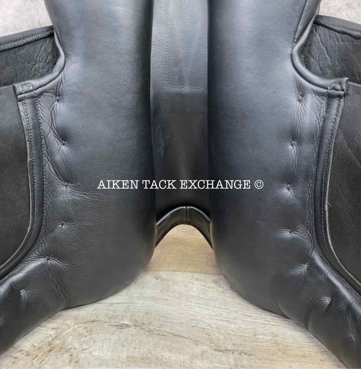 2008 County Perfection Dressage Saddle, 17" Seat, Medium Wide Tree, Wool Flocked Skid Row Panels