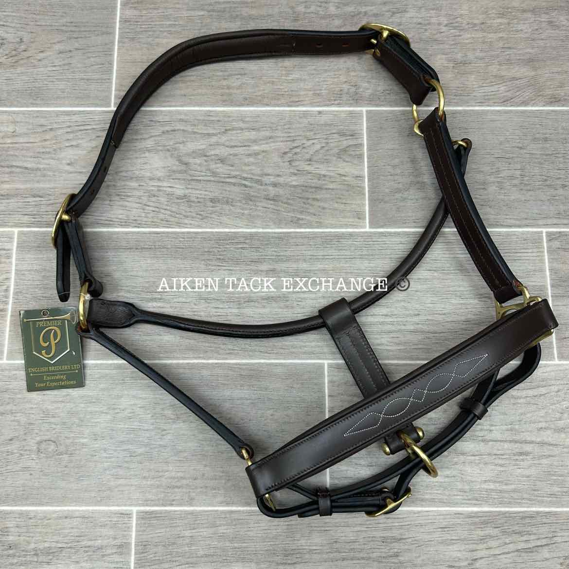 Premier Dorchester Padded Fancy Stitched Leather Halter, Size Full