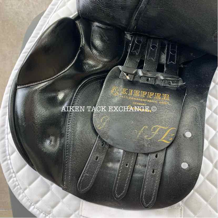 **SOLD** 2003 Kieffer Norbert Koof FL All Purpose Jump Saddle, 17" Seat, Medium Wide Tree, Wool Flocked Panels