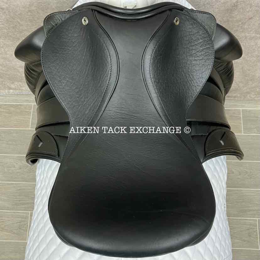 2021 Black Country Vinici Monoflap Dressage Saddle, 17" Seat, Wide Tree, Wool Flocked Panels