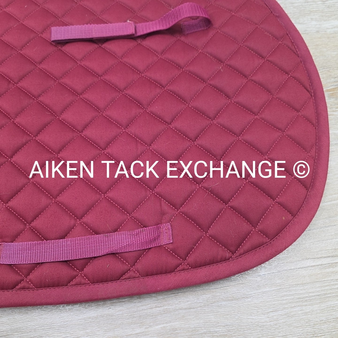 Dover Saddlery All Purpose Saddle Pad with Aiken Tack Exchange Logo, Burgundy