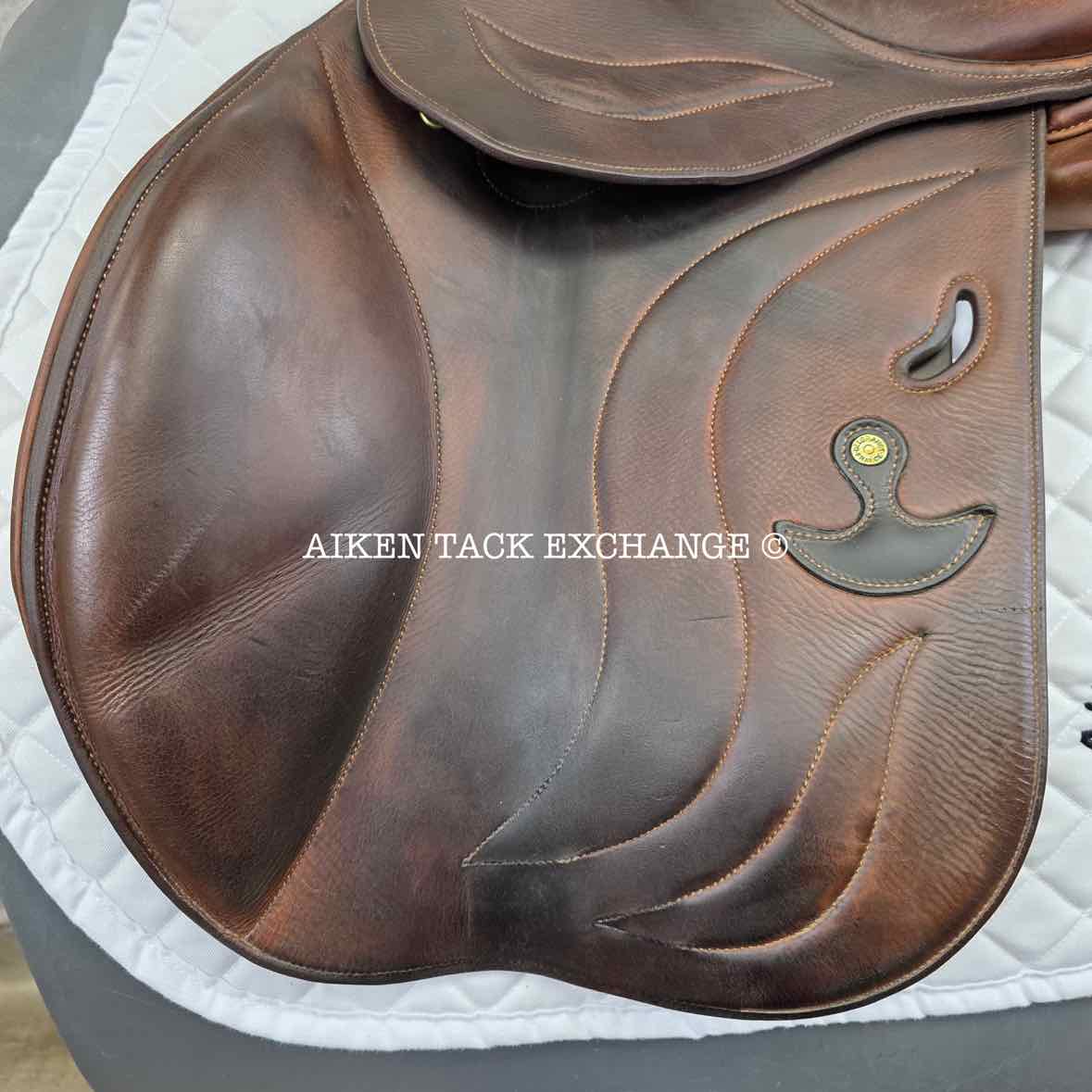 2013 Bruno Delgrange Athena Close Contact Jump Saddle, 17" Seat, 4A Flap, Medium Tree, Foam Panels, Full Calfskin Leather