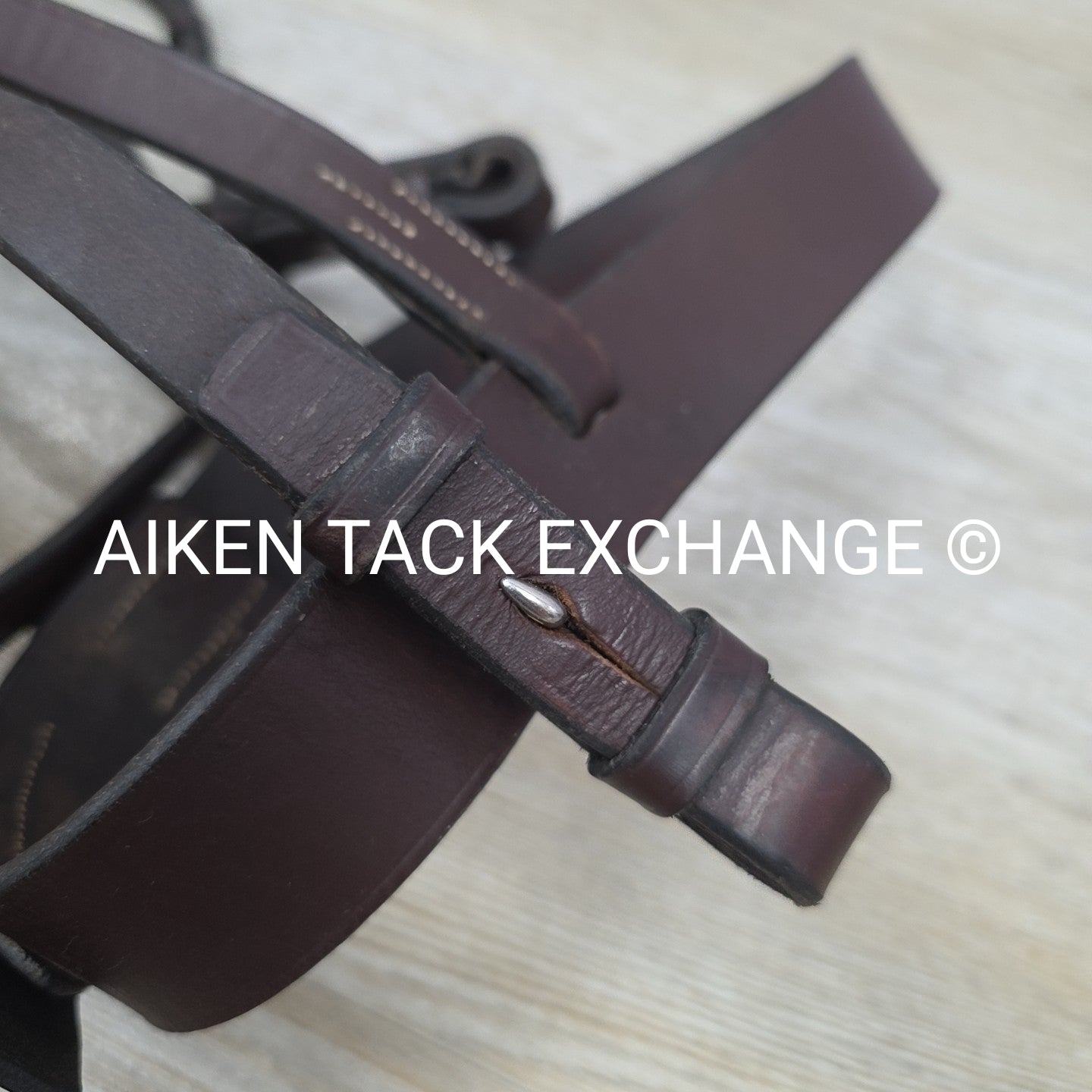 Horse Country First Flight Flat Hunt Bridle, No Reins, Brown, Size Cob