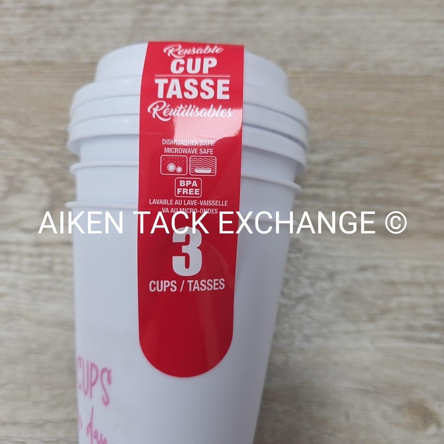 Reusable Plastic Coffee/Tea Travel Cups with Lids, 3-Pack, Brand New