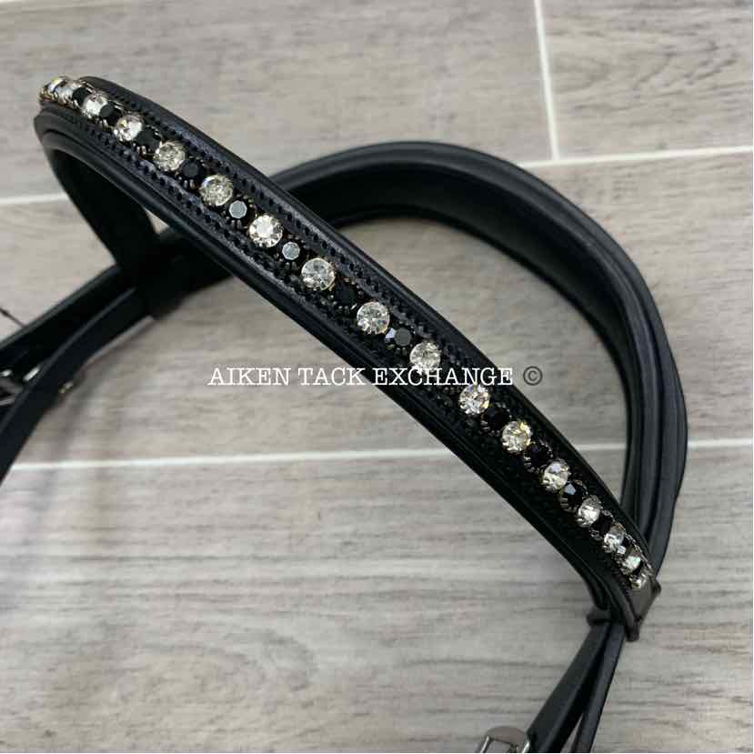KL Select Red Barn Cadence Flash Dressage Bridle w/ Reins, Brand New, Size Full