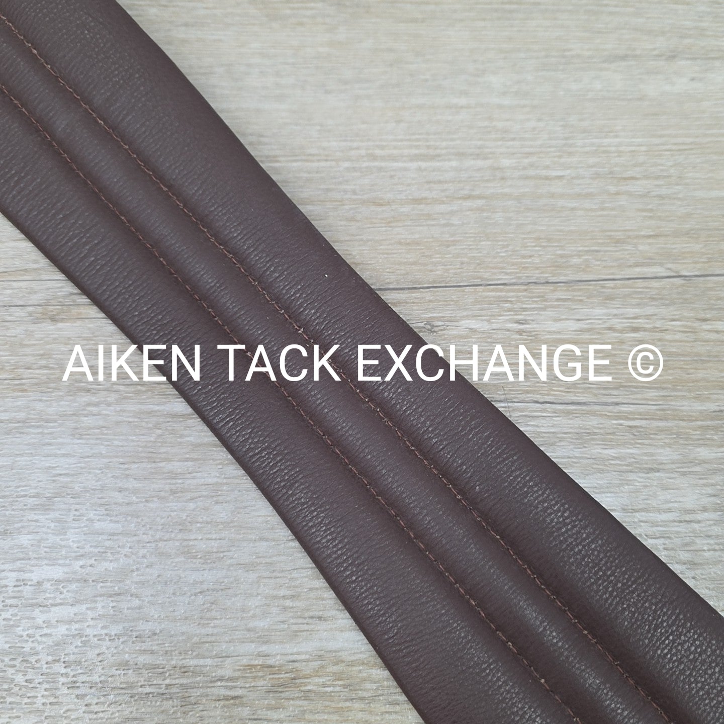 Leather Girth with Single End Elastic, Brown, 38"