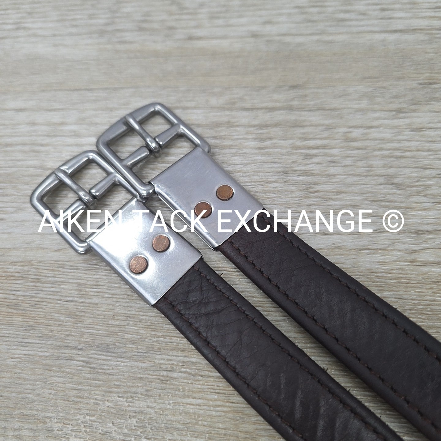 Beval Calfskin Lined Stirrup Leathers, Brown, 48"