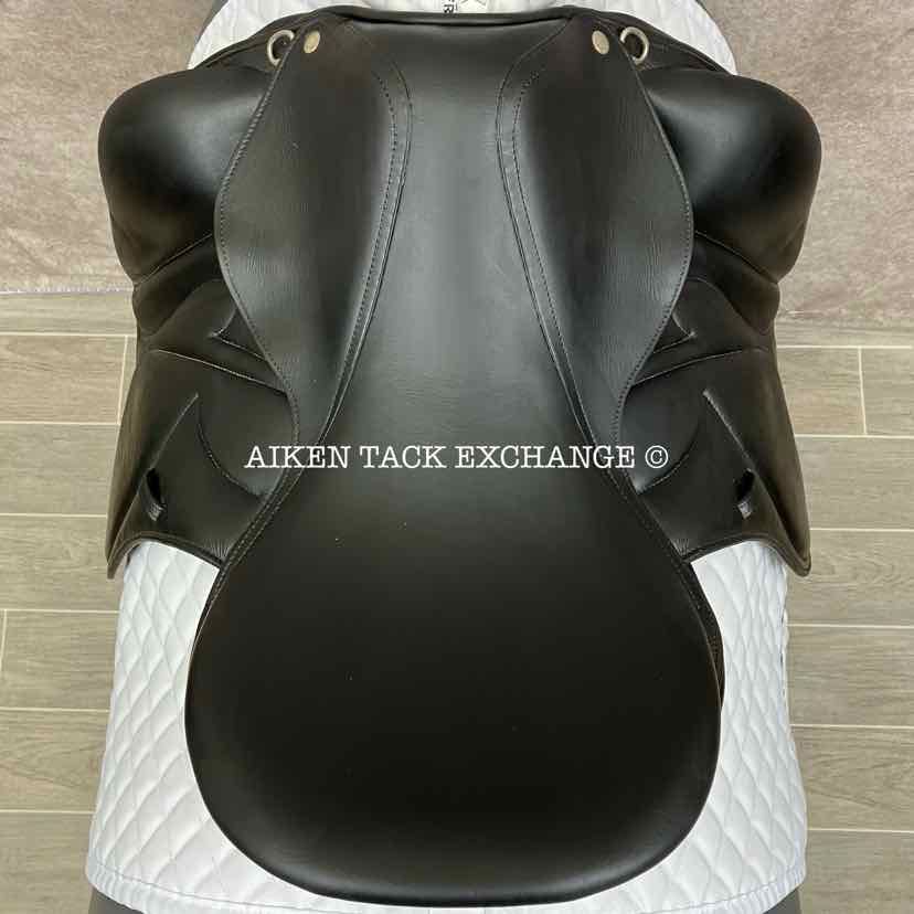 **SOLD** 2004 Devoucoux Makila Monoflap Dressage Saddle, 18" Seat, 1A Flap - Short, Medium Wide Tree, Foam Panels, Full Buffalo Leather