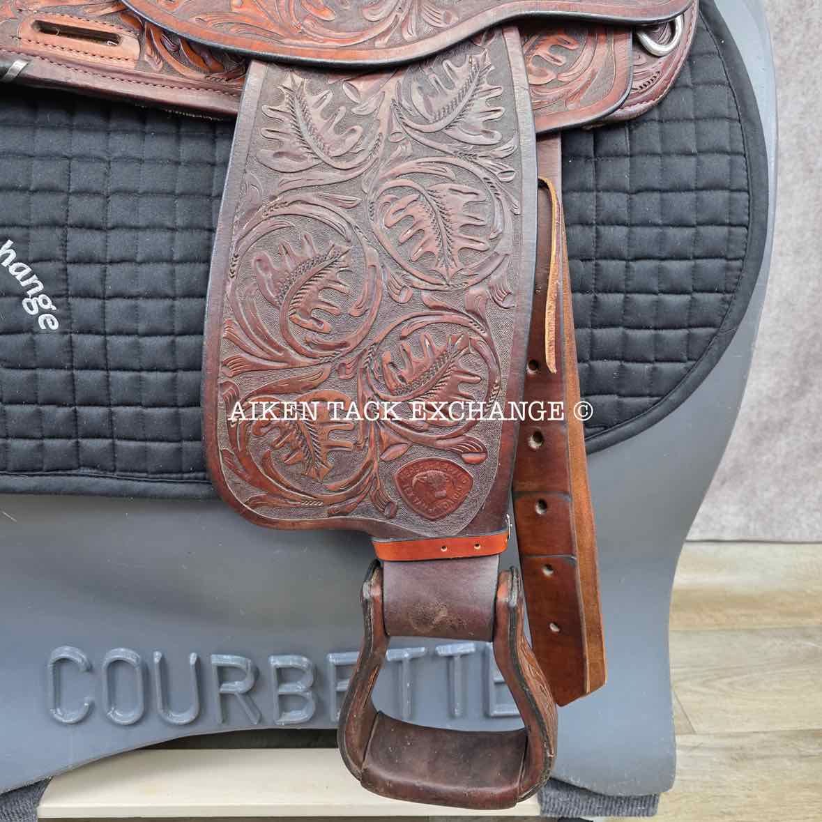 Tex Tan Hereford Western Saddle, 16" Seat, Regular Tree - Semi QH Bars