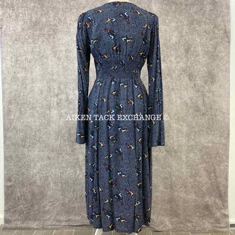 Kerrits EQL Model Button Front Dress, Indigo Starry Horse, Size 1X