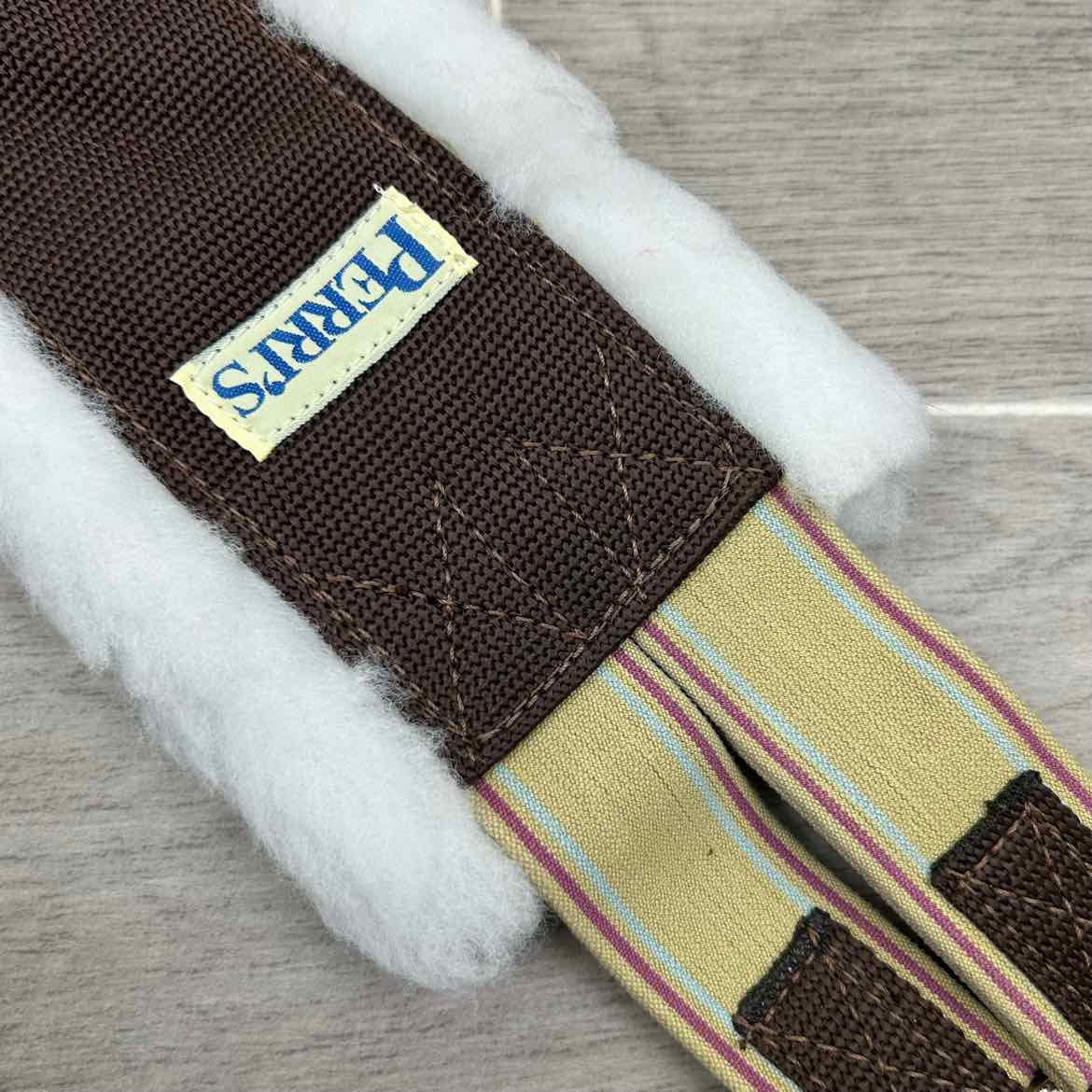 Perri's Nylon Fleece Girth, Brown, 54"