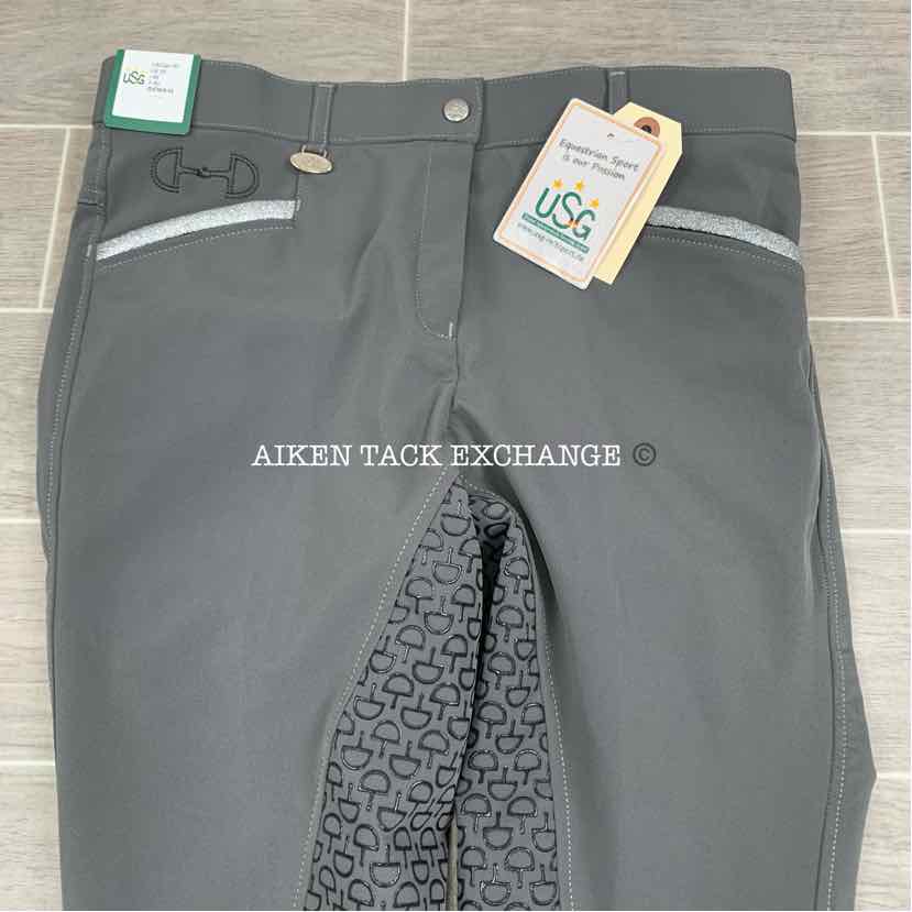 KL Select USG "Meghan" Silicone Full Seat Breeches, Size 30 R