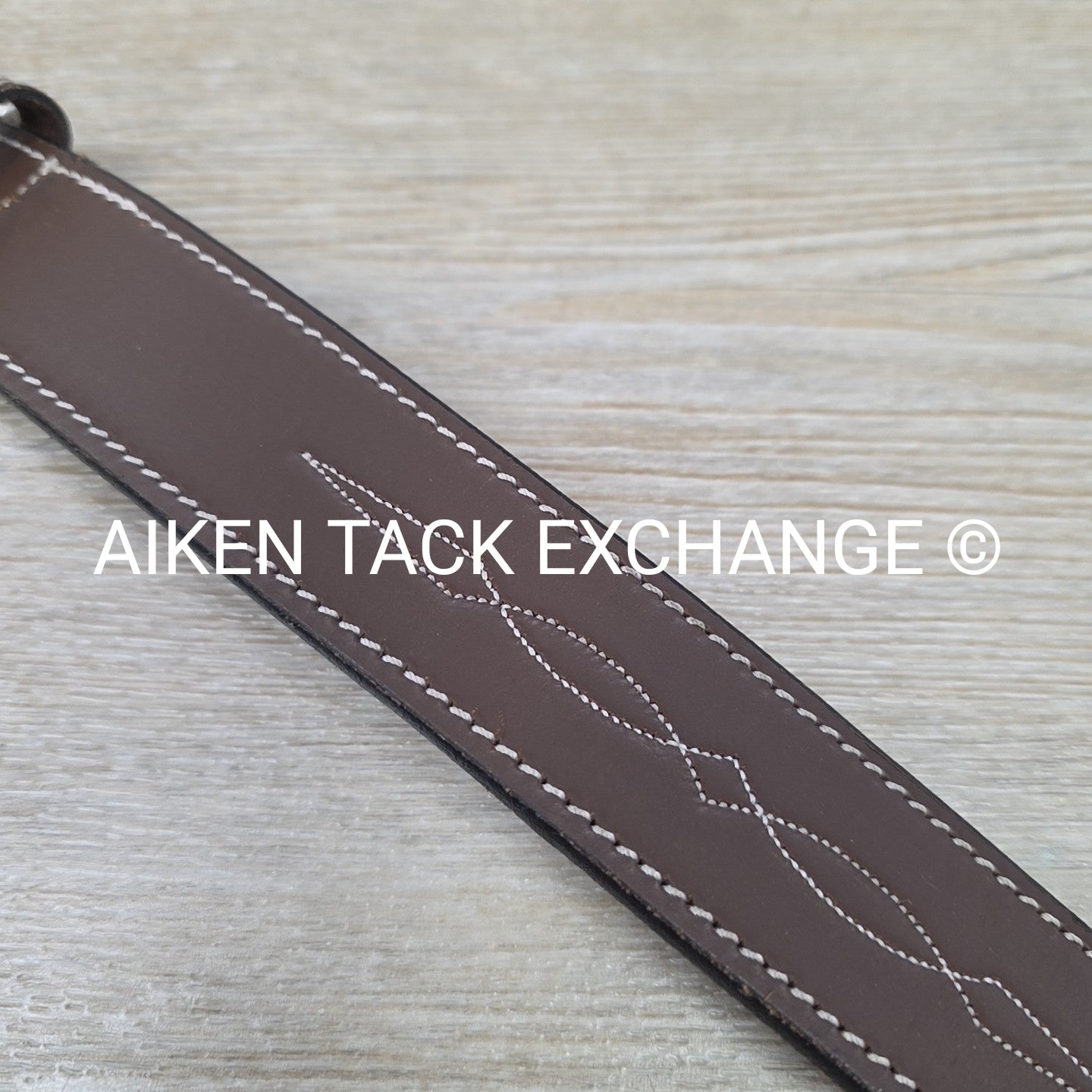 Dover Saddlery Fancy Stitched Leather Belt, Brown, 30