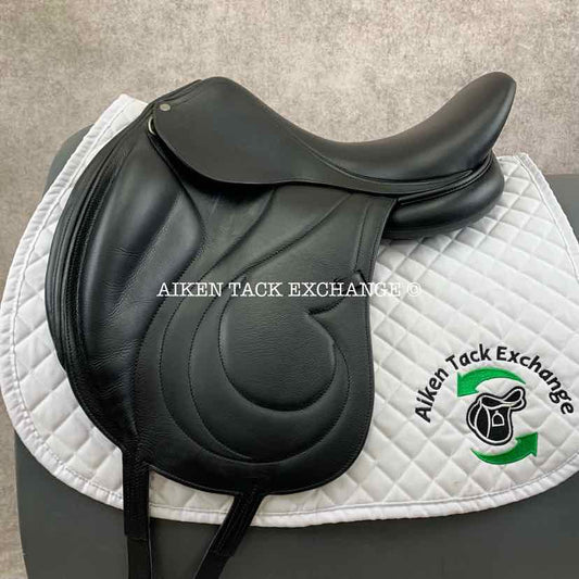 **SOLD** 2014 Antares Cadence Monoflap Dressage Saddle, 17.5" Seat, 1N Flap - Short, Medium Wide Tree, Foam Panels, Buffalo Leather