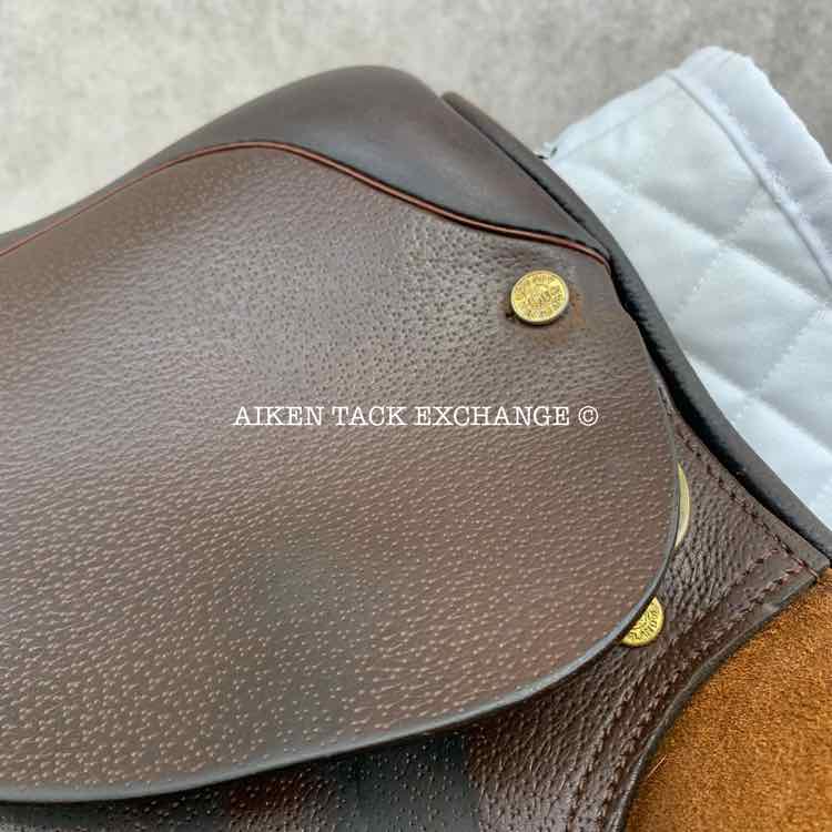 **SOLD** Crosby Miller's EuroPrix Close Contact Jump Saddle, 17.5" Seat, Medium Tree, Foam Panels