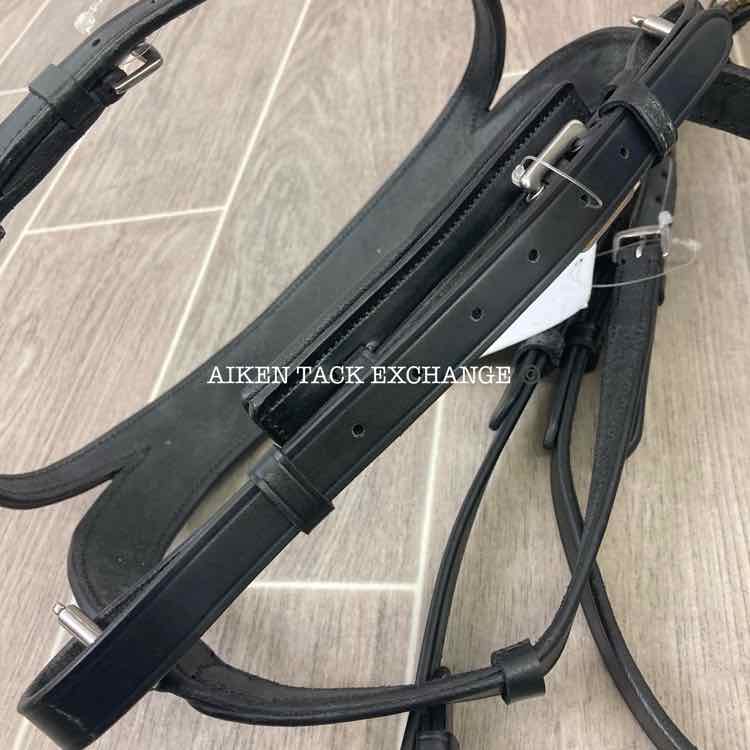 KL Select Ergonomic Flash Dressage Bridle with Bling, Black, Full, Brand New