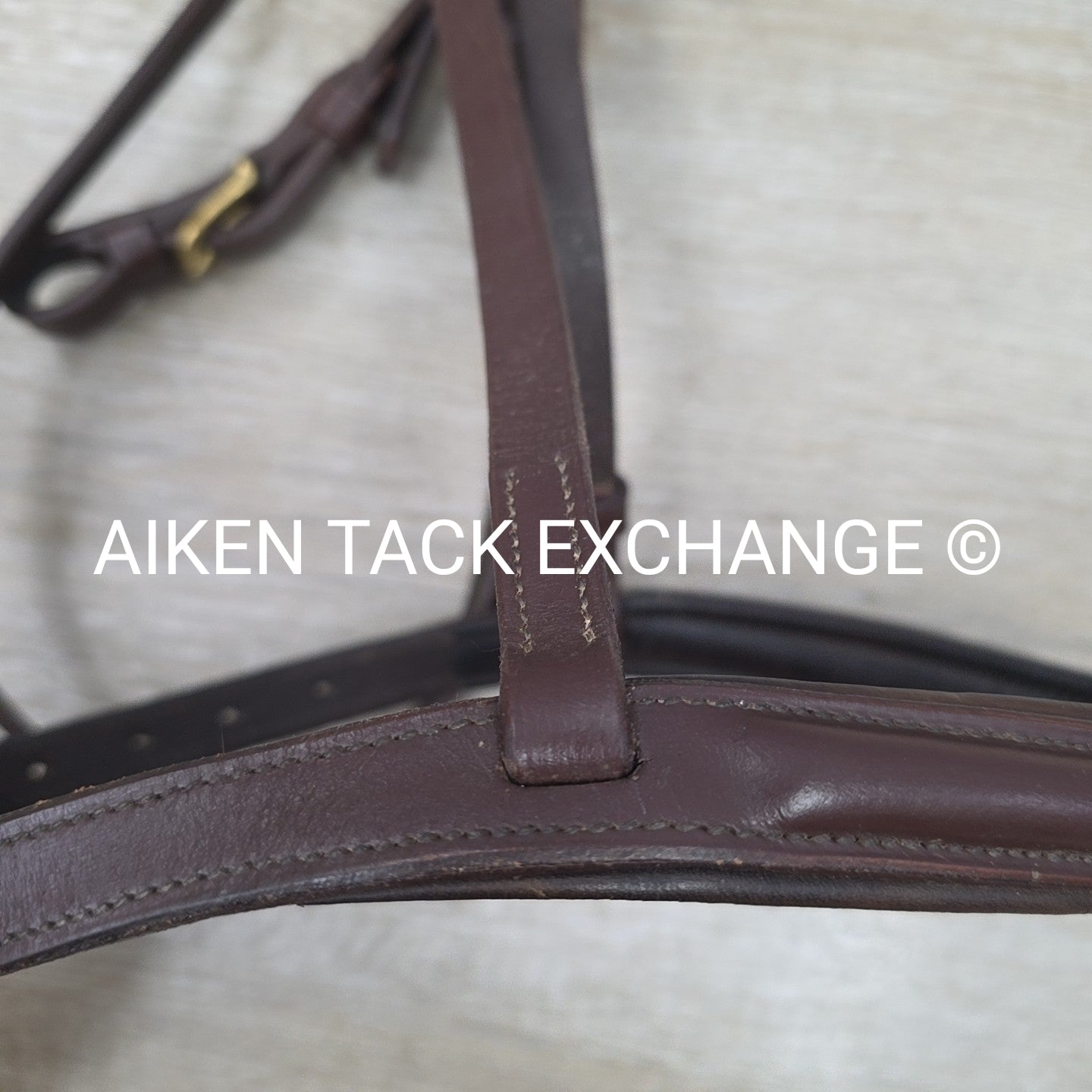 Harmohn Kraft Plain Raised Bridle with Laced Reins, Missing Flash Strap, Brown,