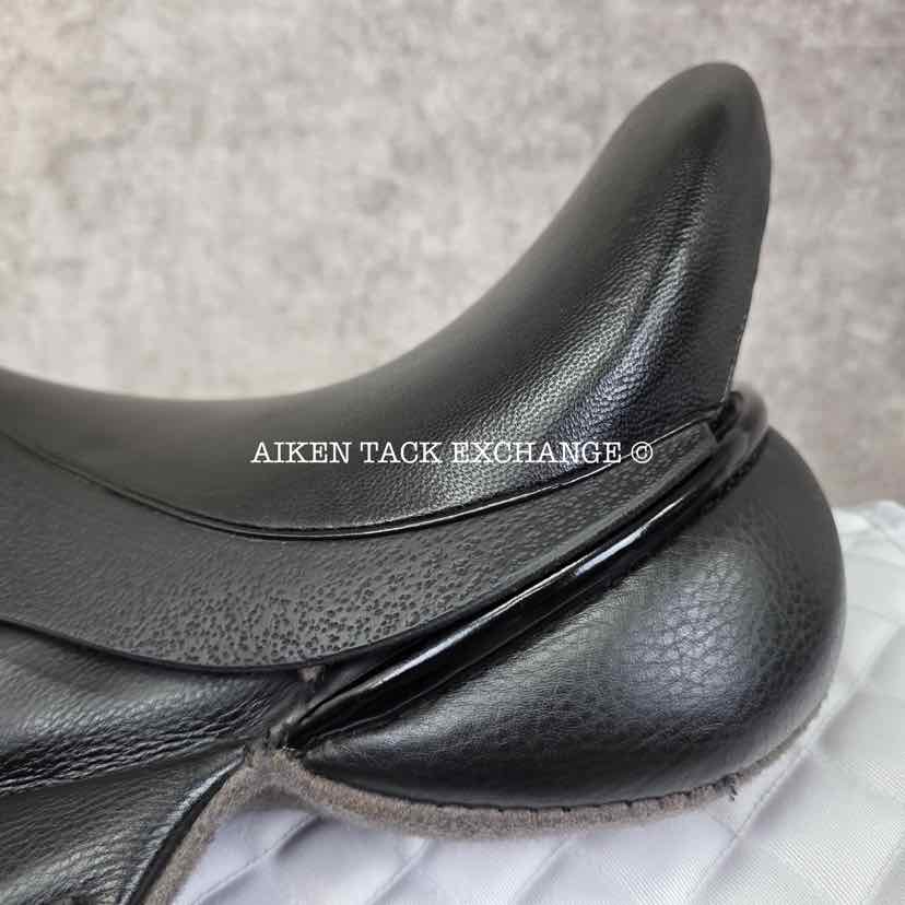 2021 Black Country Vinici X Monoflap Dressage Saddle, 17" Seat, Extra Wide Freedom Hoop Tree, Wool Flocked Serge Panels