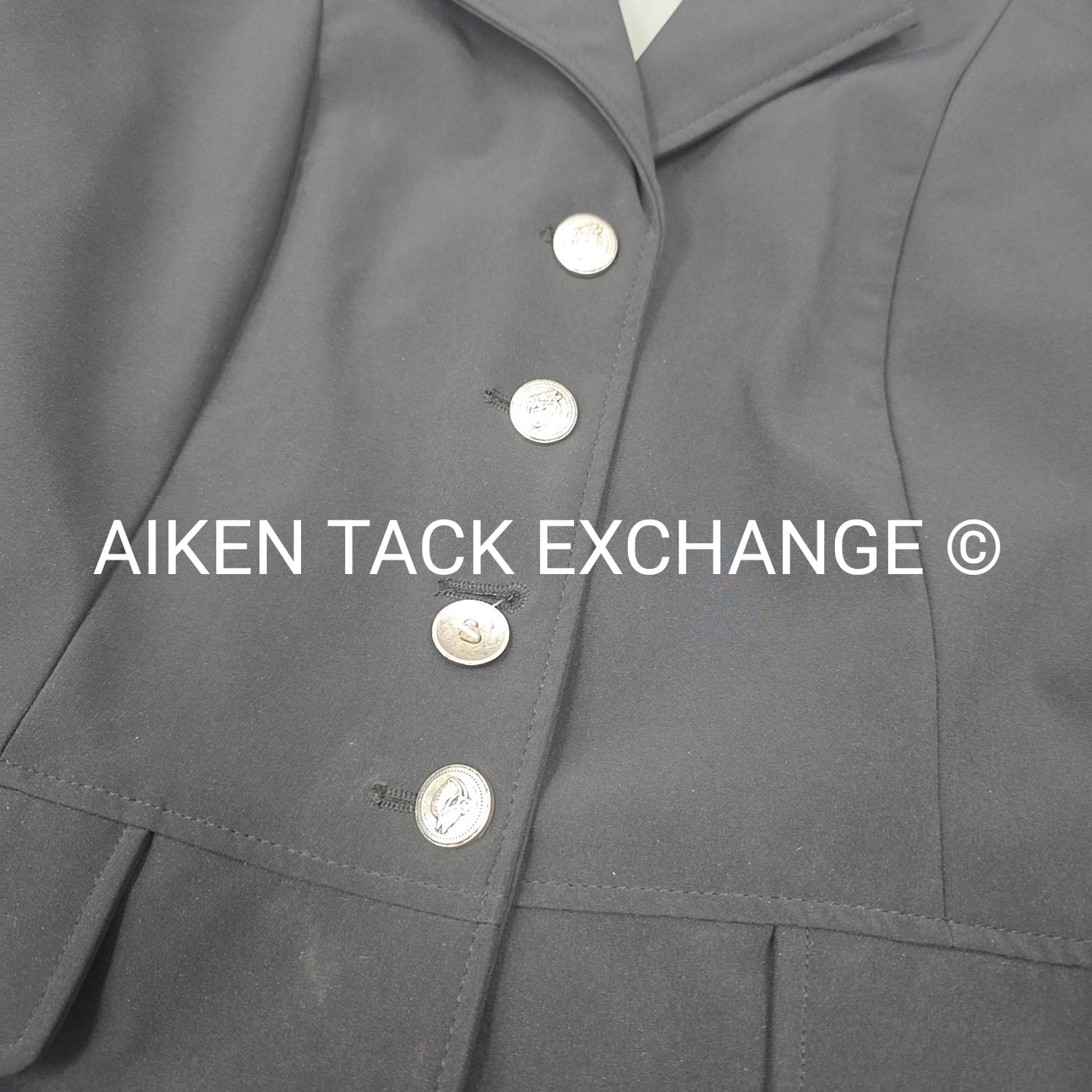 EOUS Dressage Show Coat, Black, Machine Washable, Women's Size 16