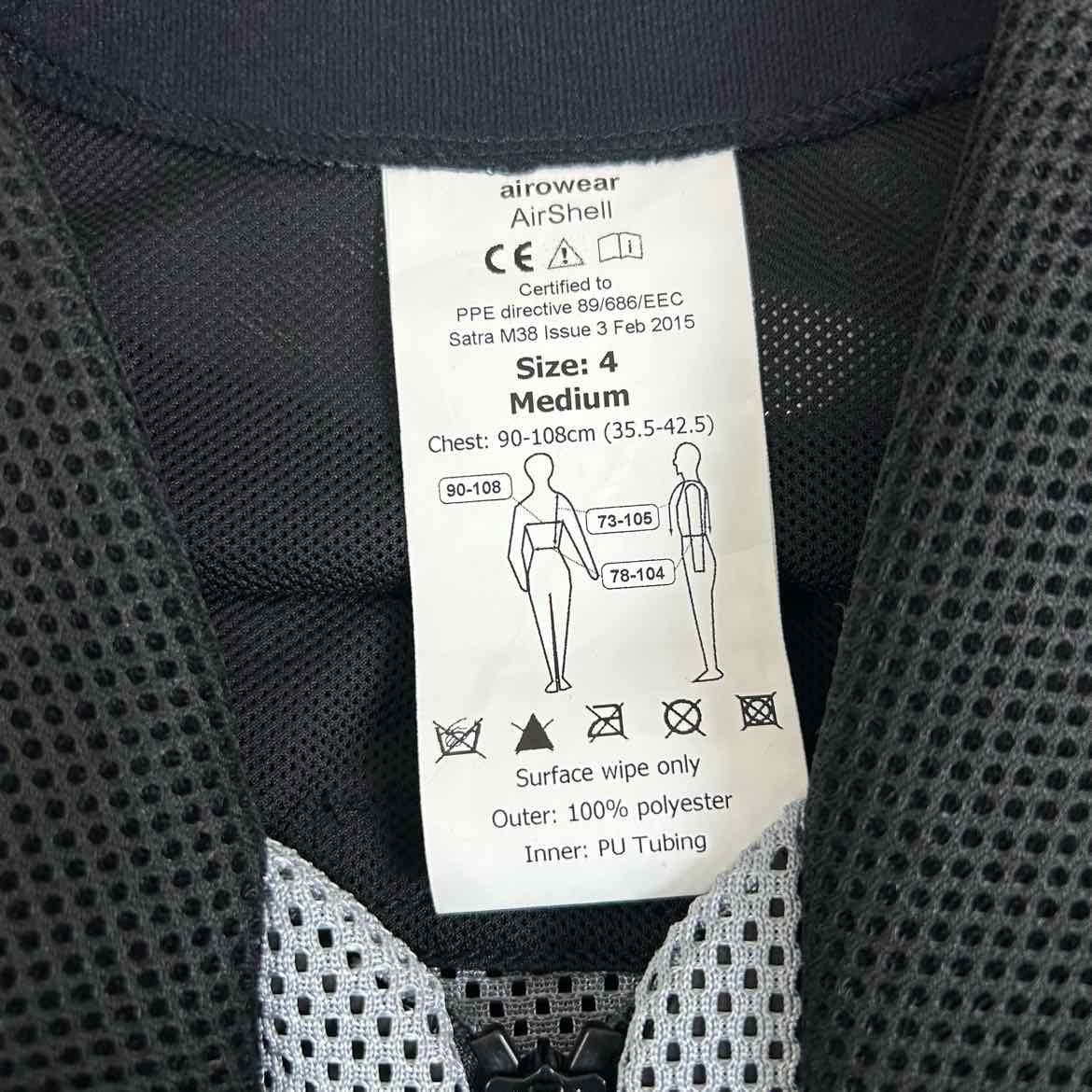 Charles Owen Airowear AirShell Air Bag Safety Vest, Size Medium