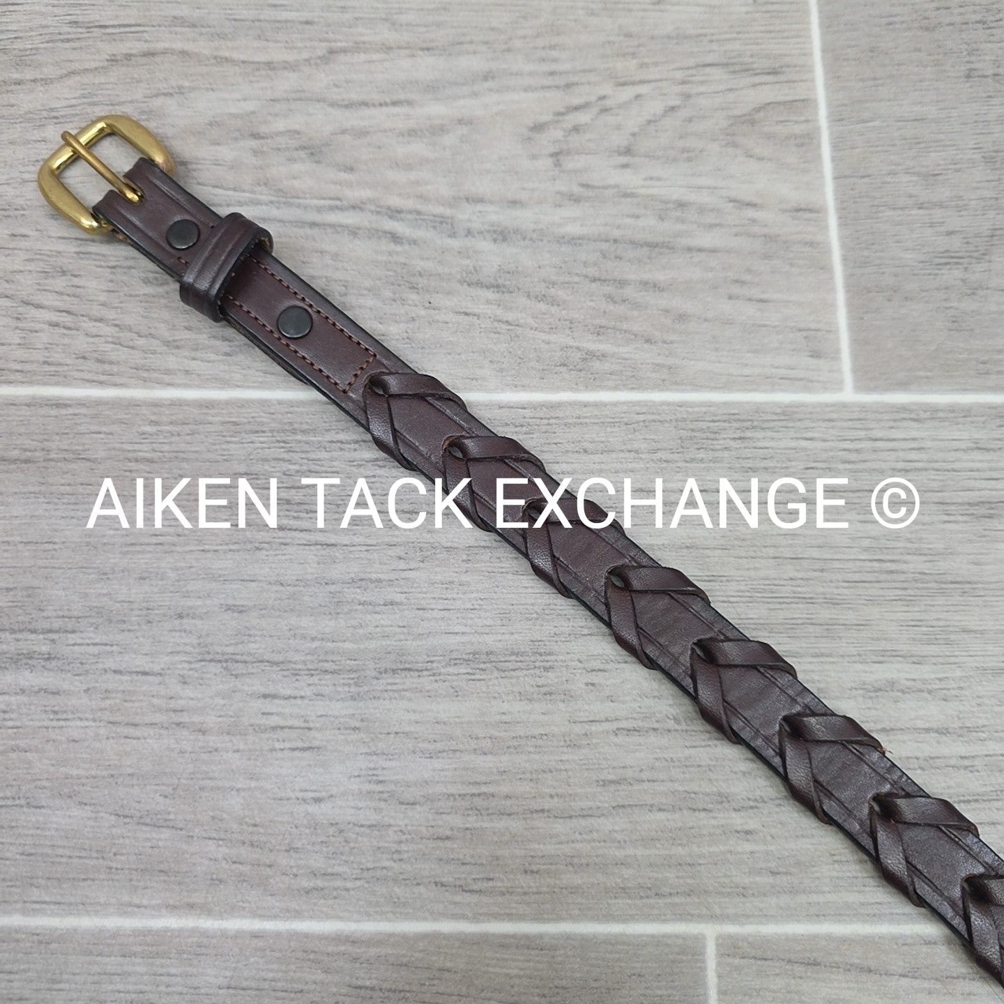 Tory Leather Laced Leather Belt, Brown, 24