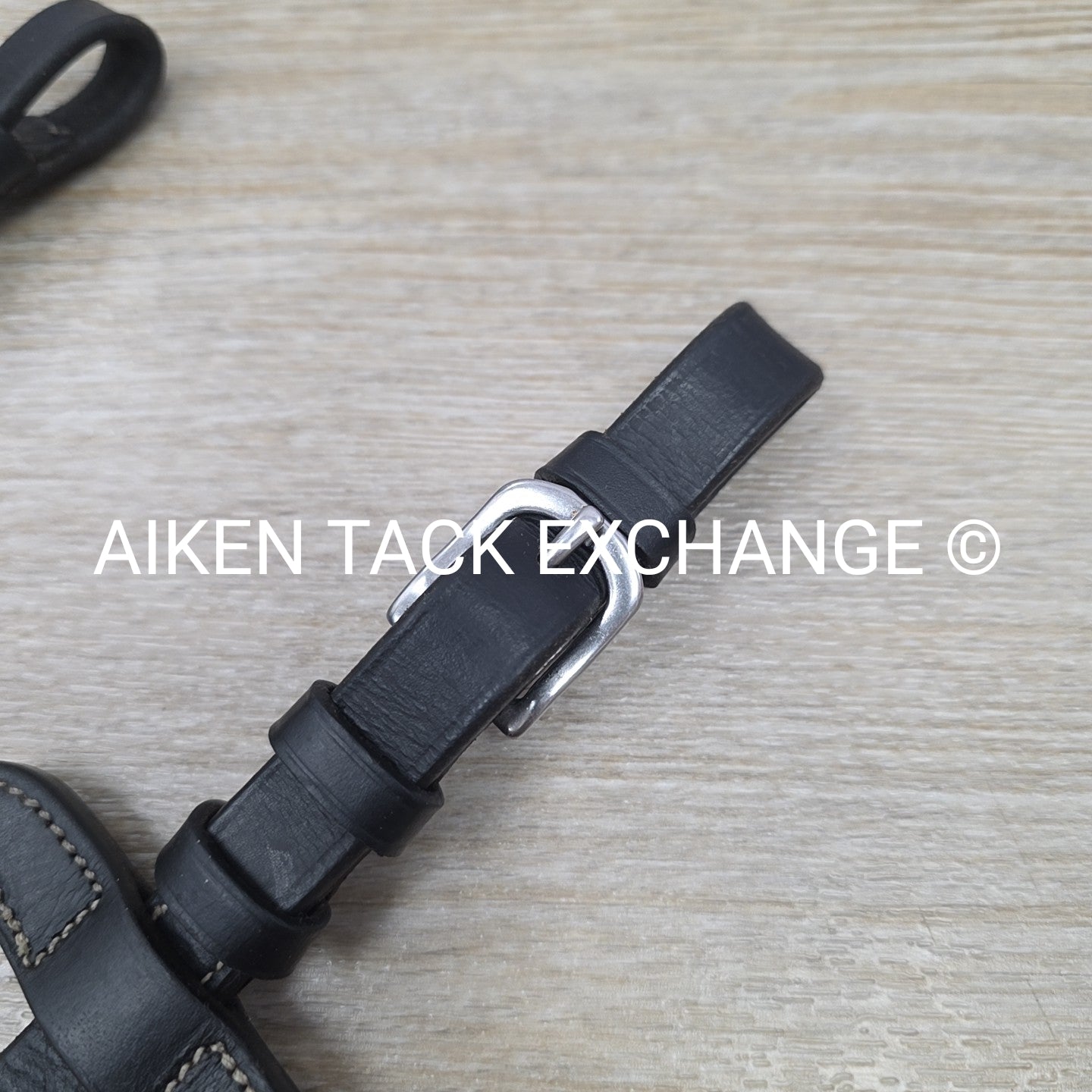 Leather Reins with Hand Grips, Black, 58"