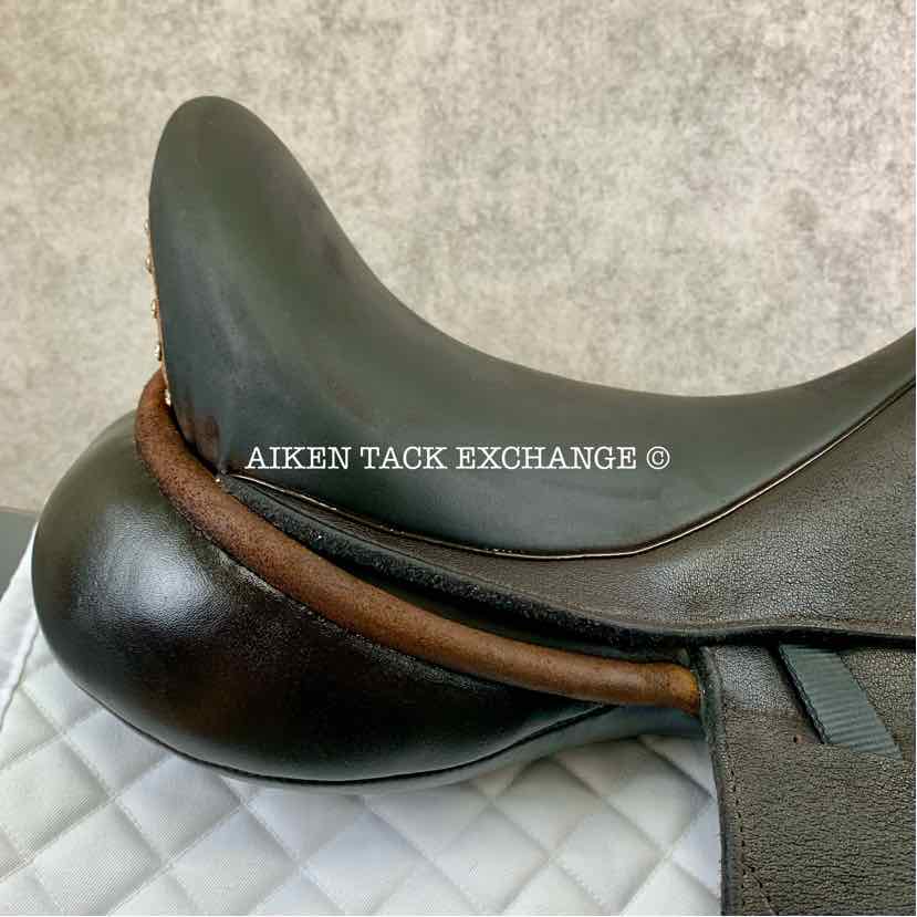 2024 Custom Saddlery Icon Flight Monoflap Dressage Saddle, 17.5" Seat, Adjustable Tree, Wool Flocked Panels