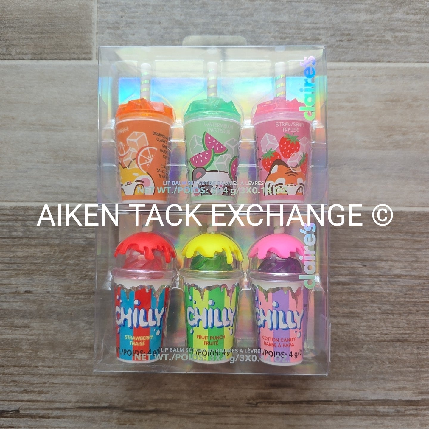 Claire's Lip Balm Sets (2) - 3 Count Per Each Set (6 Total