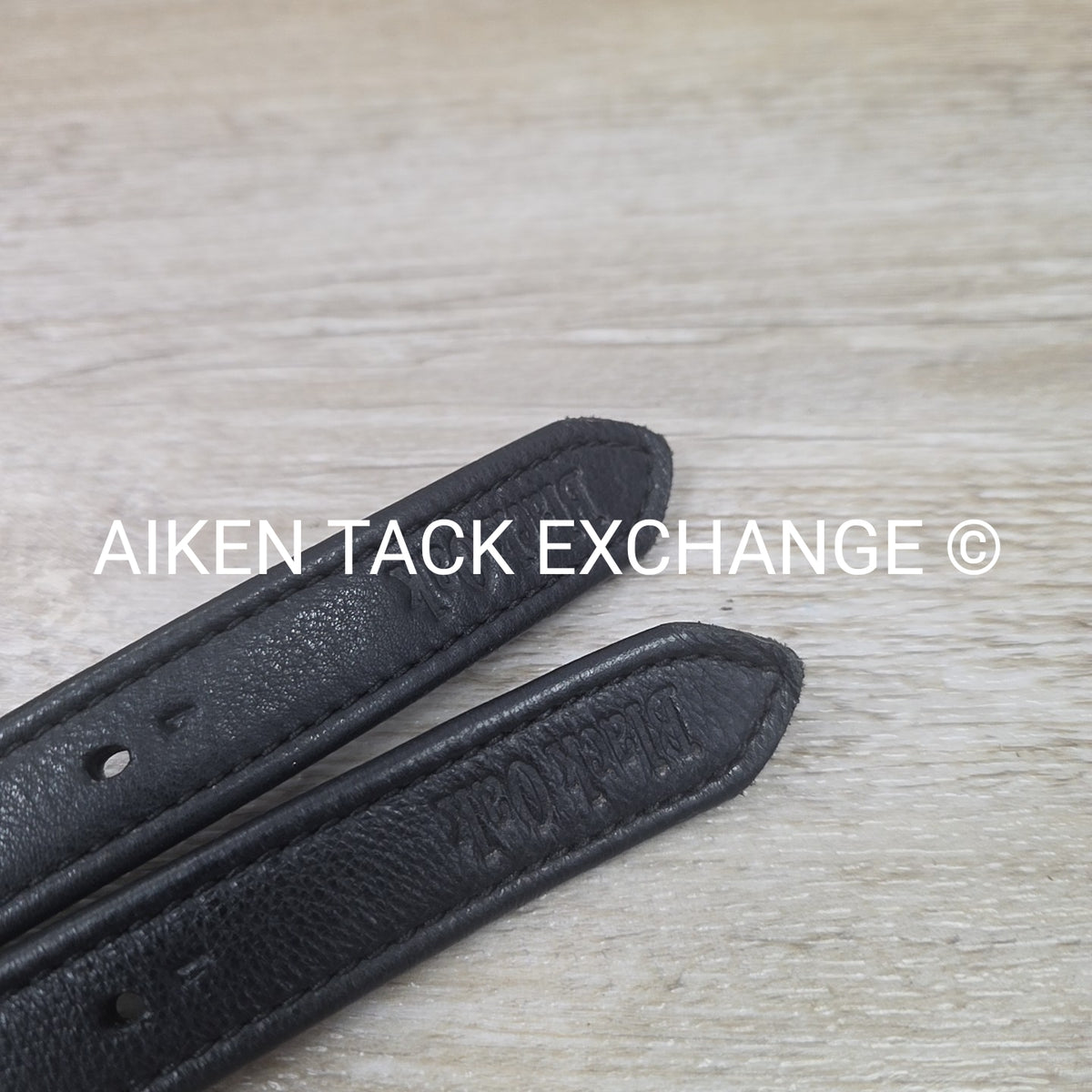 KL Select Black Oak Calf Lined Stirrup Leathers, Black, 54"