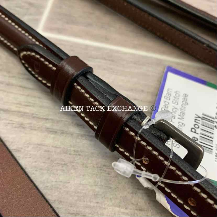 KL Select Red Barn Raised Fancy Stitch Standing Martingale, Size Pony