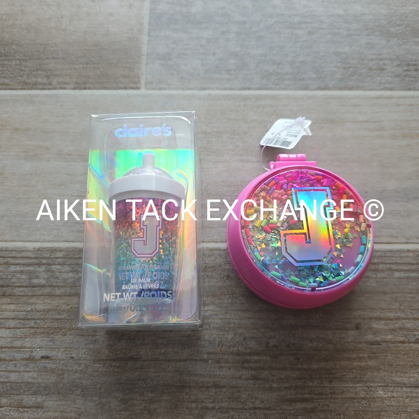Claire's Lip Balm & Brush - Letter J